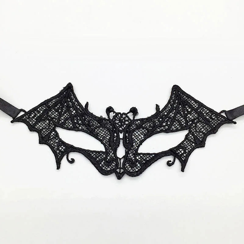 Black Color Sexy Women Lace Masquerade Mask for Carnival Halloween Half Face Cosplay Masks Festive Animal Party Supplies
