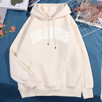 Los Angeles California City Hoody Men Women Creativity Crewneck Clothing Fashion Pullover Hoody Autumn Fleece Warm Streetwear