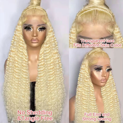 613 HD Lace Frontal Wig 13x4 Deep Loose Wave Transparent Remy Color Front Human Hair Wig 13x6 Blonde Water Curly Human Hair Wig