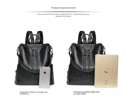 1/3Pcs Genuine Leather Backpack Women's Travel Bag Fashion Women's Fashion Bag Tide Casual Fashion Soft Leather Shoulder Bag