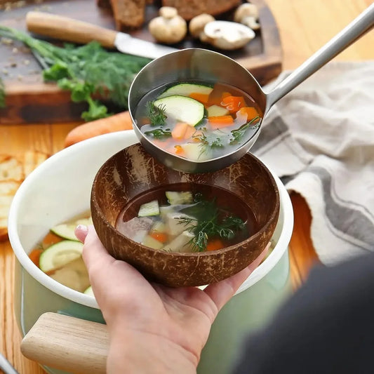 Coconut Bowls For Serving Dishes Wooden Salad Wood Reusable Bowl Serving Natural Coconut Shell Bowls Breakfast Party
