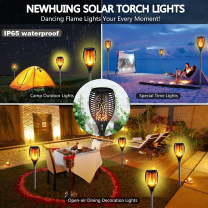 12/33/96 LED Solar Torch Light Lawn Garden Plug in Light Outdoor Courtyard Waterproof Induction Decoration Landscape Flame Light