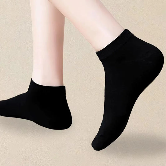 10 Pairs Women/Men Boat Socks Invisible Low Cut Silicone Non-slip Summer No-show Ankle Socks Solid Color Casual Breathable