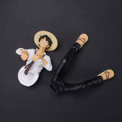 12cm One Piece Anime Figure Luffy Sitting Position Action Figure PVC Model Collection Statue Figurine Doll Toy For Birthday Gift