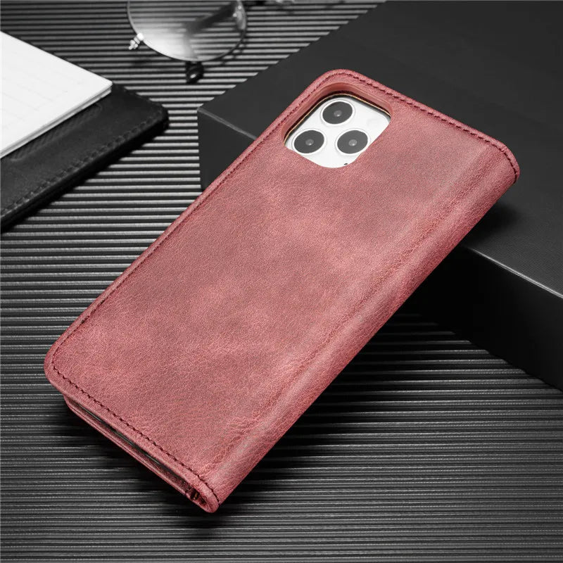 Detachable Magnetic Leather Phone Case for IPhone 16 Pro Max 15 12 13 11 14 Plus XS XR X SE 2022 Wallet Card Holder Cover Coque