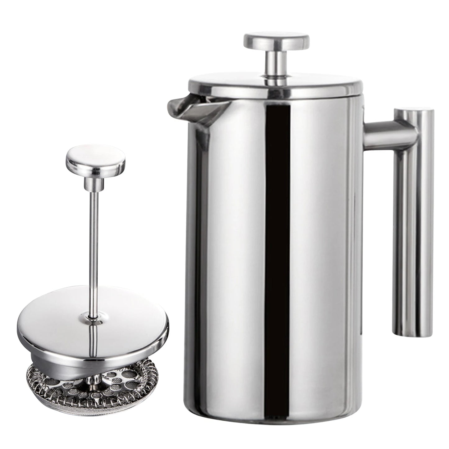 French Press Pot Filter Press Hand-made Coffee Pot Stainless Steel High Quality Double Walled Insulated 350ml/800ml/1000ml