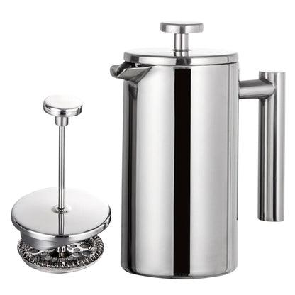 French Press Pot Filter Press Hand-made Coffee Pot Stainless Steel High Quality Double Walled Insulated 350ml/800ml/1000ml