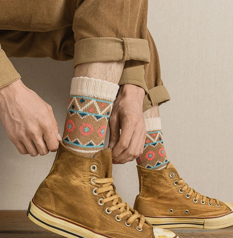 5Pairs New Design Witner Socks Thick Warm Christmas Socks Man Women Couple Socks Free Size 9022