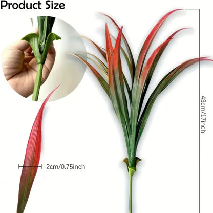 1/4 pieces, UV resistant outdoor artificial plants - tall grass, tropical flowers and shrubs - perfect for year-round and indoor