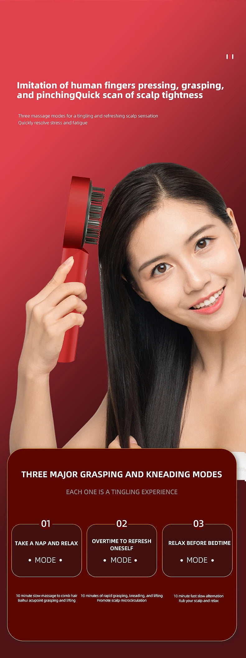 Electric Massage Comb Red light massage comb Scalp Massager for Hair Growth Essence Liquid Nursing Introduced into Scalp