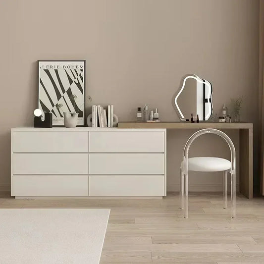 Luxury Dressing Table Drawer White Makeup Mirror Corner Desk Dresser Table Cabinet Organizers Storage Penteadeira Home Furniture