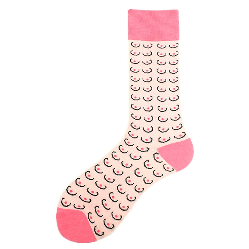 Happy Design Funny Socks Men Unisex Sheep Beer Dinosaur Pattern Sokken  Divertidos Jacquard Calcetines Unisex Hip Hop Skateboard