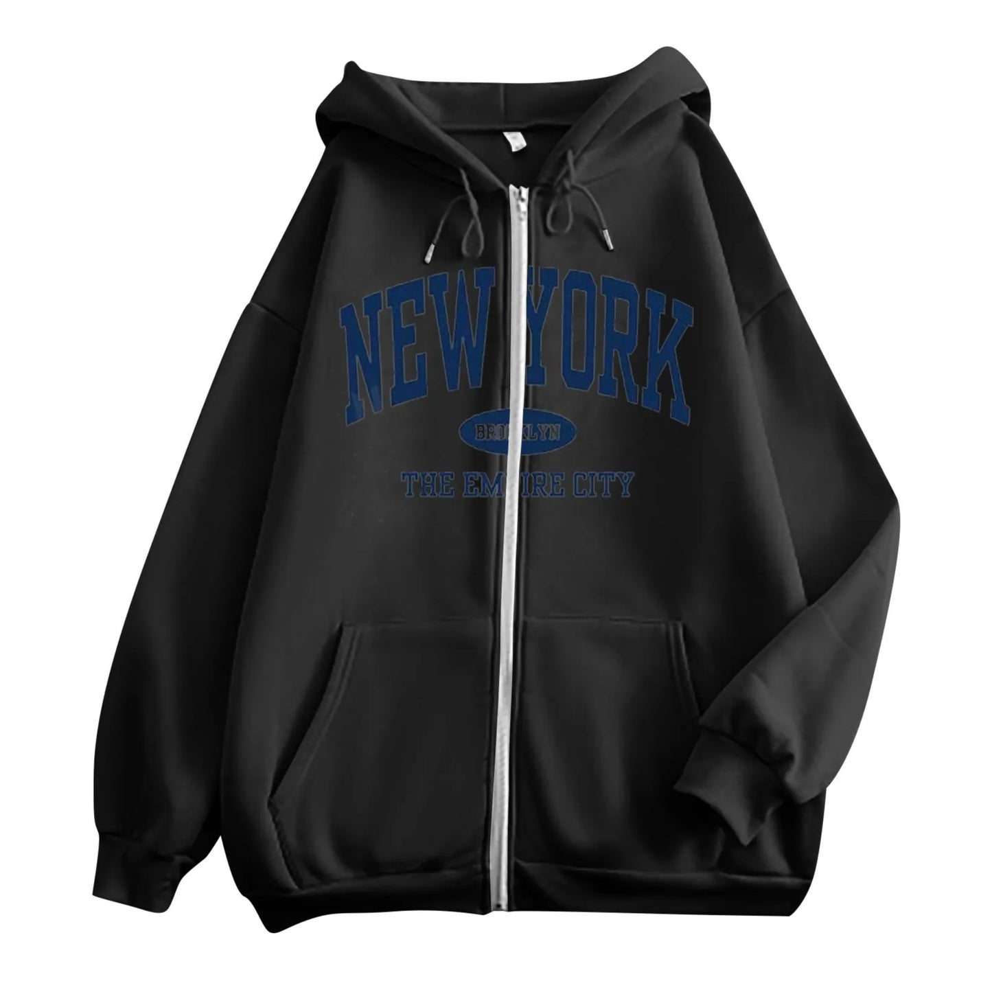 Streetwear Basic Hooded Sweatshirt Women's Casual Long Sleeve Track Jackets With Pockets Cropped Sweaters Hoodies For Women