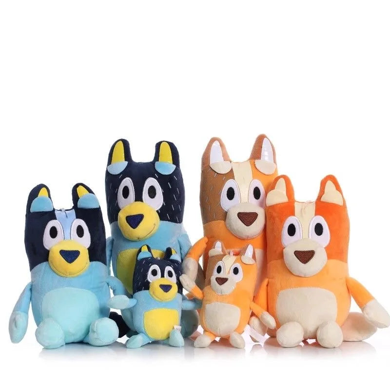 17/28/40cm Bluey & Bingo Family Plush Toys - Cartoon Dog Animals Stuffed Soft Plush Dolls Perfect For Birthday & Christmas Gifts