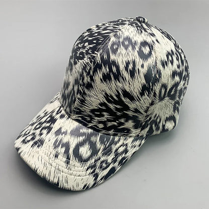 Cool Kpop Serpentine Letter Vegan leather Men Women Baseball Hats Cotton Fashion Breathable Streetwear Funny Sport Hip Hop Caps