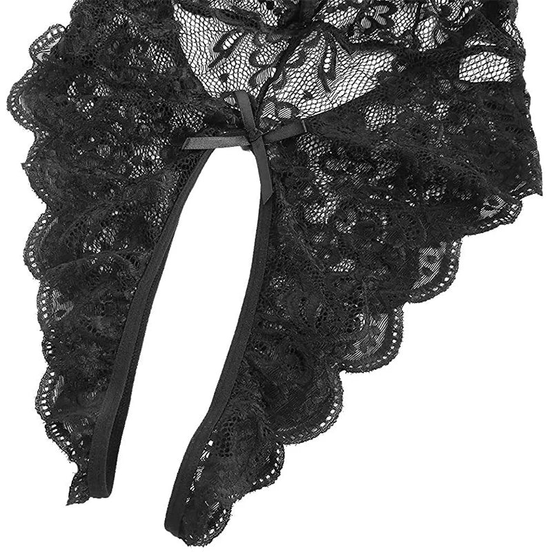 Transparent Lingerie For Women Super Hot Erotic Underwear Sex Pajamas Crotchless Pornographic Lace Teddies Bodysuit Sexy Outfit
