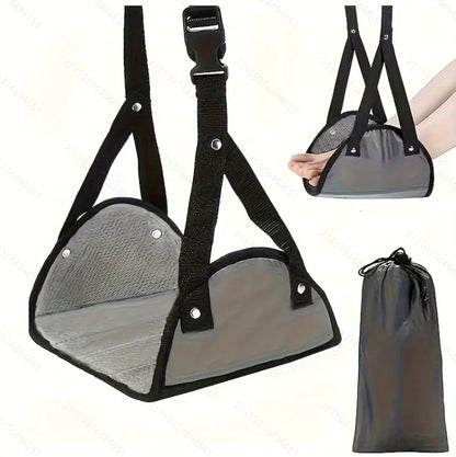 Adjustable foot hammocks for travel, car, airplane rest, office hanging, simple leg support foot pads, foot hammocks
