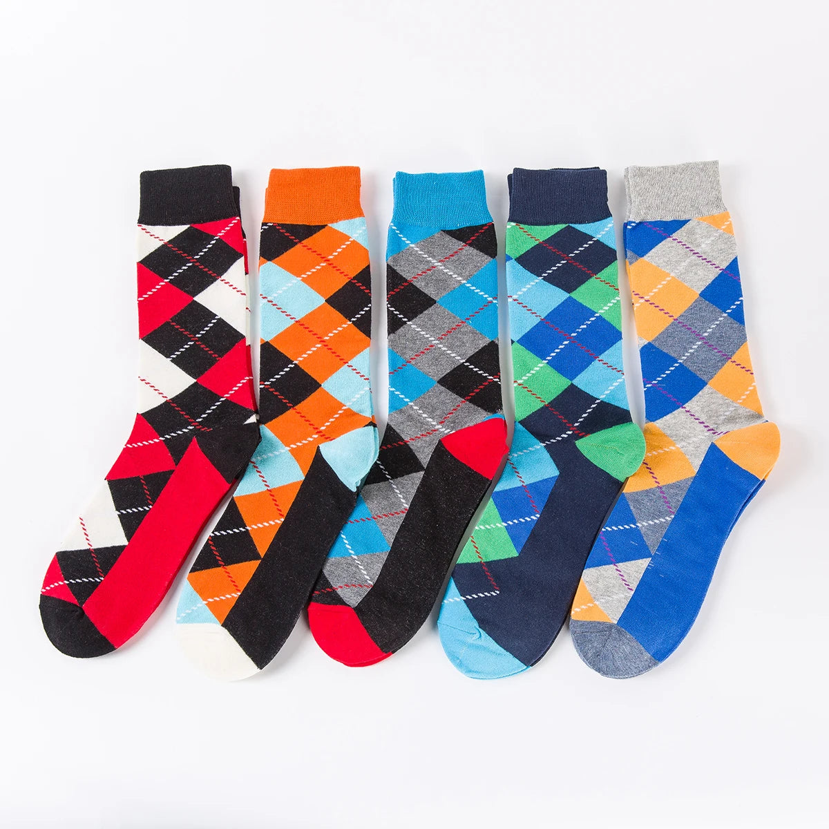 5-6 Pairs New High Quality Combed Cotton Men Socks Women Happy Fashion Novelty Skateboard Crew Casual Funny Socks for Men