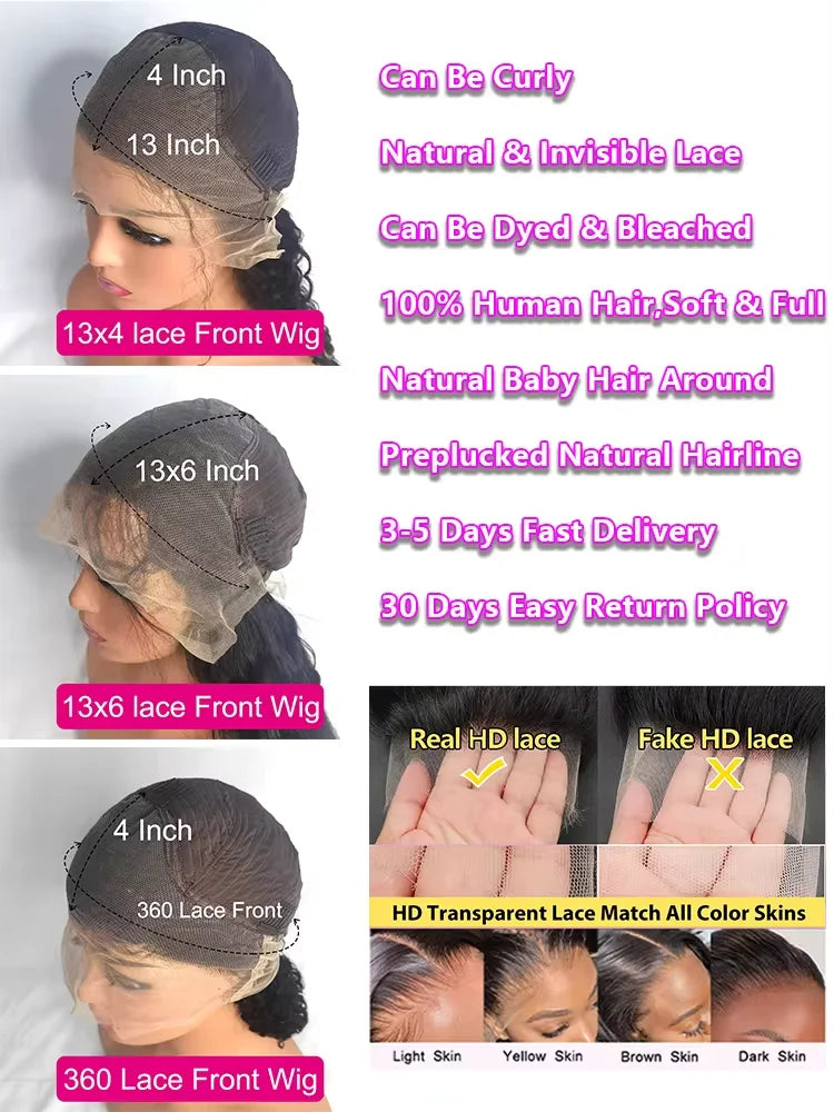 13x4 Bone Straight Lace Front Wig 30 40 Inch Lace Front Human Hair Wigs For Women 13x6 Brazilian Hair Glueless wigs Human Hair