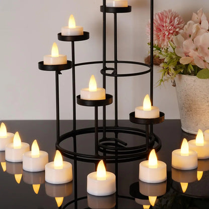 6-96Pcs Flameless LED Candle Creative wishing Led Tea Light Warm White Flameless Candle Halloween Christmas Decor Candle Light