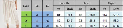 Combhasaki Women's Y2K Loose Fit Bloomers Cropped Pants Drawstring High Waist Floral Lace Patchwork Calf-Length Lantern Trousers