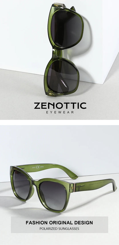 ZENOTTIC Original Thick Butterfly Frame Polarized Sunglasses for Women Chunky Uv400 Protection Shade Sun Glasses