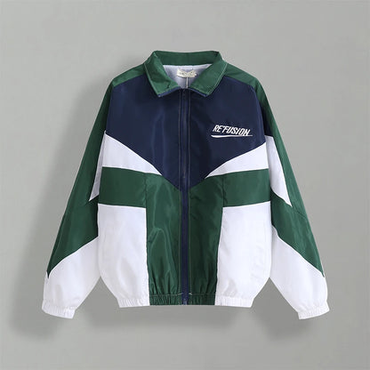 Spring Fall Varsity Jacket Men Patchwork Embroidery Bomber Jacket Casual Street Loose Zipper Coat Women Couple College Jackets