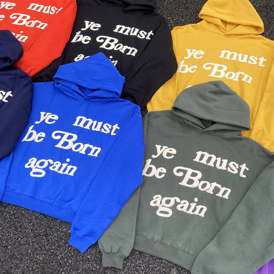 Frog Drift New Fashion CPFM KANYE Vintage Streetwear Foaming printing Sweatshirts Hooded Hoodies for men