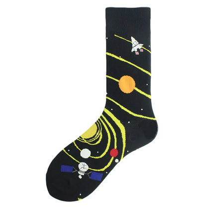 Happy Design Funny Socks Men Unisex Sheep Beer Dinosaur Pattern Sokken  Divertidos Jacquard Calcetines Unisex Hip Hop Skateboard