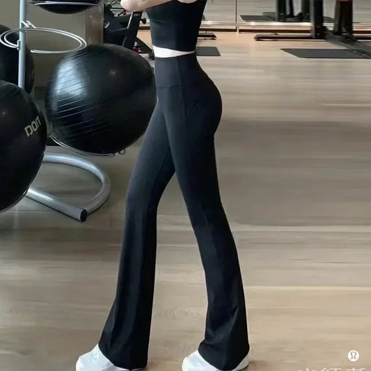 Women Flare Pants Slim High Waist Solid Sexy Shark Flare Pants Fashion Casual Streetwear Elastic Butt Lift Skinny Leggings