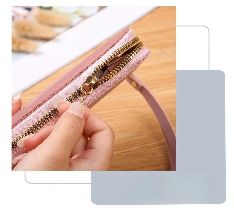 New Fashionable Japanese and Korean Large Capacity Zipper Wallet Long Wallet for Women Handheld Bag for Women