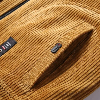 Male Thermal Windbreaker Plus Size Men's Warm Winter Corduroy Jackets and Coats Fur Collar Winter Casual Jacket Outwear