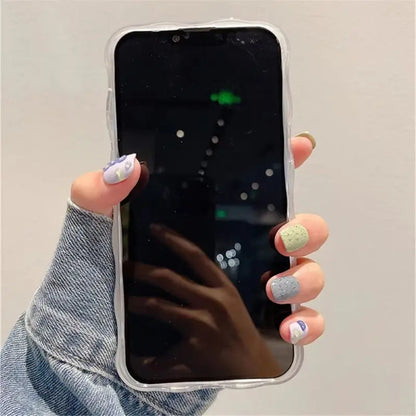 1 PC Luxury Laser Oil Painting Flowers Phone Cases For iPhone 16 15 14 13 12 11 Pro Max Plus