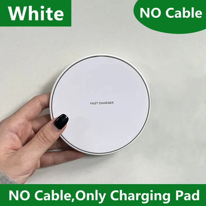 30W Fast Wireless Charger Pad for iPhone 14 13 12 11 Pro Max Samsung Galaxy S22 S21 S20 S10 S9 Xiaomi Wireless Charging Station