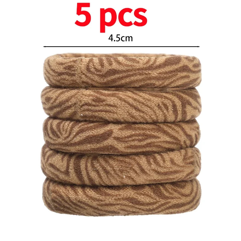 5-100Pcs High Elastic Leopard Print Hair Rope Women Fashion Pony Tails Holders Girls Towel Hair Ties Hairs Accessories Headwear