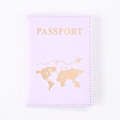 Fashion Women Travel Passport Cover Holder Case ID Credit Card Holder Travel Accessories Map Passports Wallet Ticket Protective