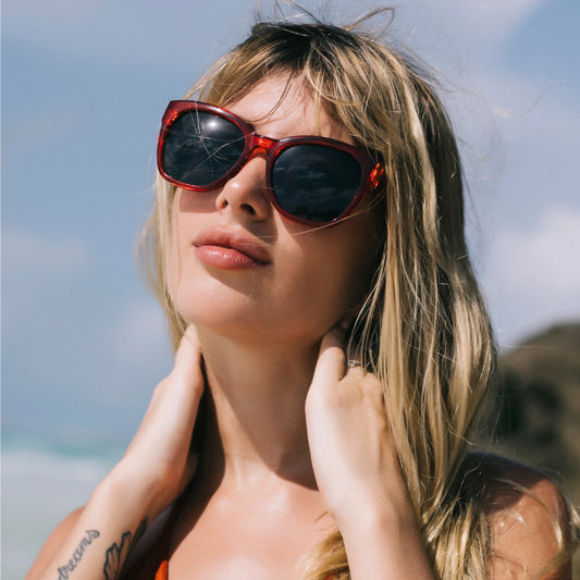 ZENOTTIC Original Thick Butterfly Frame Polarized Sunglasses for Women Chunky Uv400 Protection Shade Sun Glasses