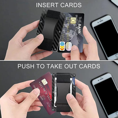 Rfid Credit Card Holder Slim Metal Magic Wallets Men Women Thin Mini Id Bank Cardholder Aluminium Alloy Case Wallet for Men
