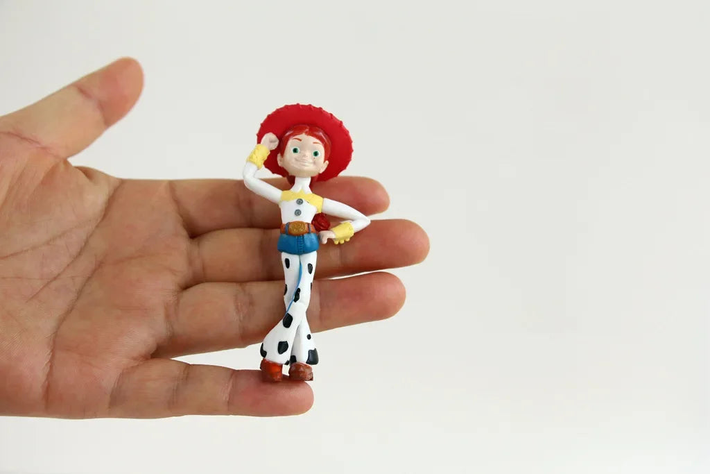 Disney 7PCS Toy Story 4 Action Figures Toys Woody Jessie Buzz Lightyear Forky Pig Bear Figura Model Doll Figurine Kids Boy Gifts