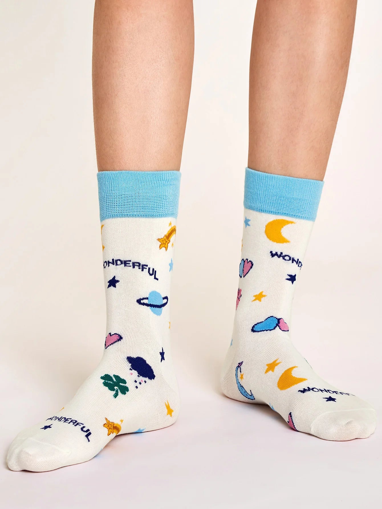 1 Pair Women's Cartoon Casual Cotton Harajuku  Skateboard Socks