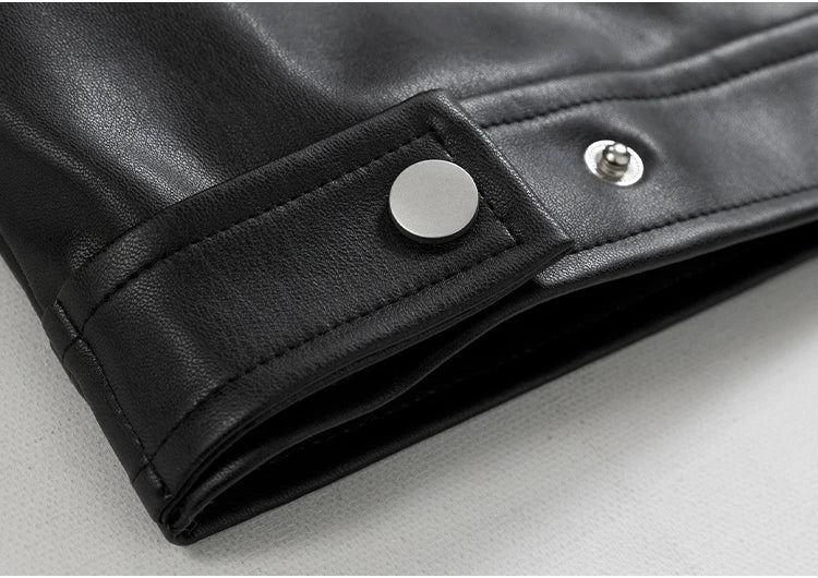 Mauroicardi Spring Autumn Cool Luxury Short Black Soft Light Pu Leather Jacket Men Zipper Casual Mens Jackets and Coats Fashion