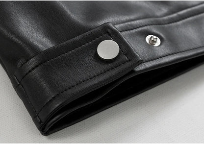 Mauroicardi Spring Autumn Cool Luxury Short Black Soft Light Pu Leather Jacket Men Zipper Casual Mens Jackets and Coats Fashion