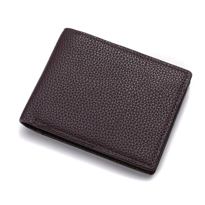 2025 New Wallet Men Short Dollar Clip Zipper Simple Soft Leather Lightweight