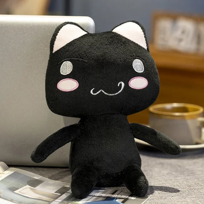 New Toro Inoue Cat Plush Anime Game Doll Stuffed Kittens Plushie Cartoon Couple Black and White Cats Decor Gift Toys for Kids