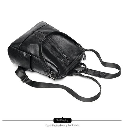 1/3Pcs Genuine Leather Backpack Women's Travel Bag Fashion Women's Fashion Bag Tide Casual Fashion Soft Leather Shoulder Bag