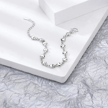VENTFILLE 925 Sterling Silver Diamond-Studded Butterfly Bracelet Women's Fashion Temperament Flower Adjustable Bracelet