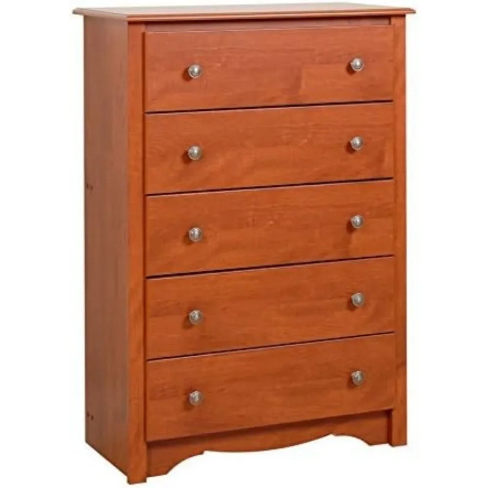 Prepac Sonoma Traditional 5-Drawer Tall Dresser for Bedroom, Functional Bedroom Dresser Chest 16" D x 31.5" W x 45.12" H