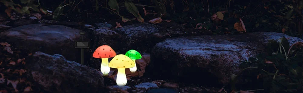 12LEDS Solar Panel Mushroom Fairy Light Garden Outdoor Decor Waterproof Night Lamp Yard For Christmas Wedding Party Decoration