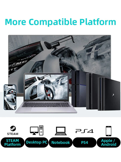 Bluetooth-Compatible Game Controller for PS4/Slim/Pro Wireless Gamepad For PC Dual Vibration Joystick For IOS/Android
