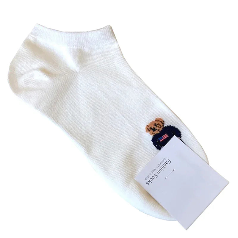 Good Quality Cartoon Elegant Lady Bear Women's  Cute Socks Cotton Harajuku Style Woman Novelty Breathable Sox Christmas Gifts